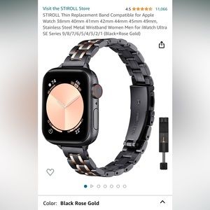 Replacement stainless steel band for Apple watch